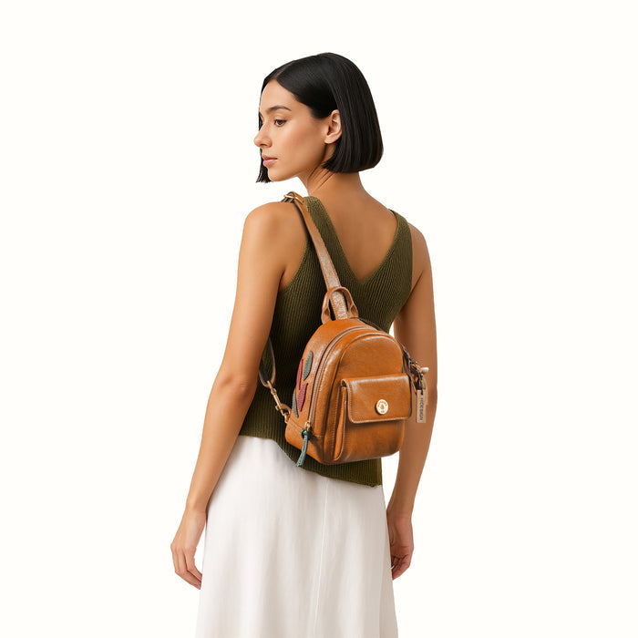 Forest 01 Tan Leather Crossbody