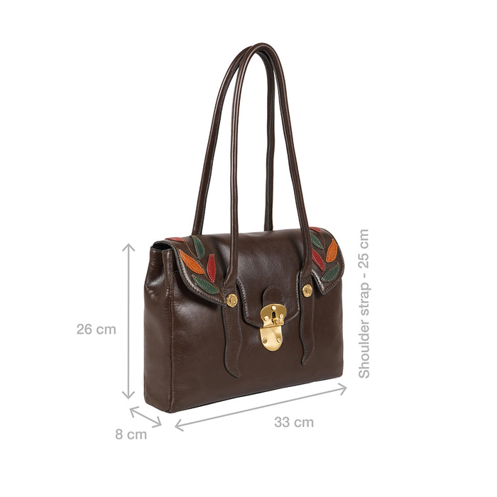 Forest 02 Brown Leather Tote Bag