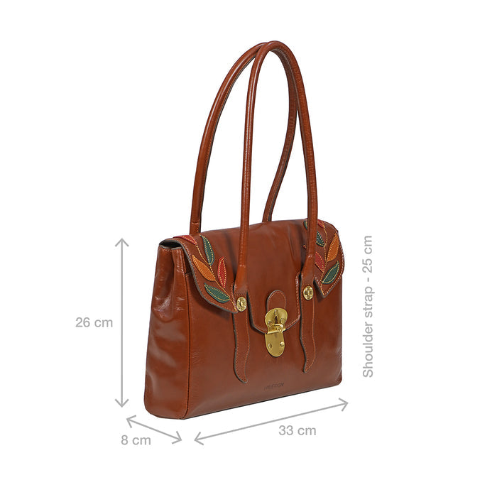 Forest 02 Tan Leather Tote Bag