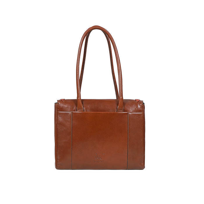 Forest 02 Tan Leather Tote Bag