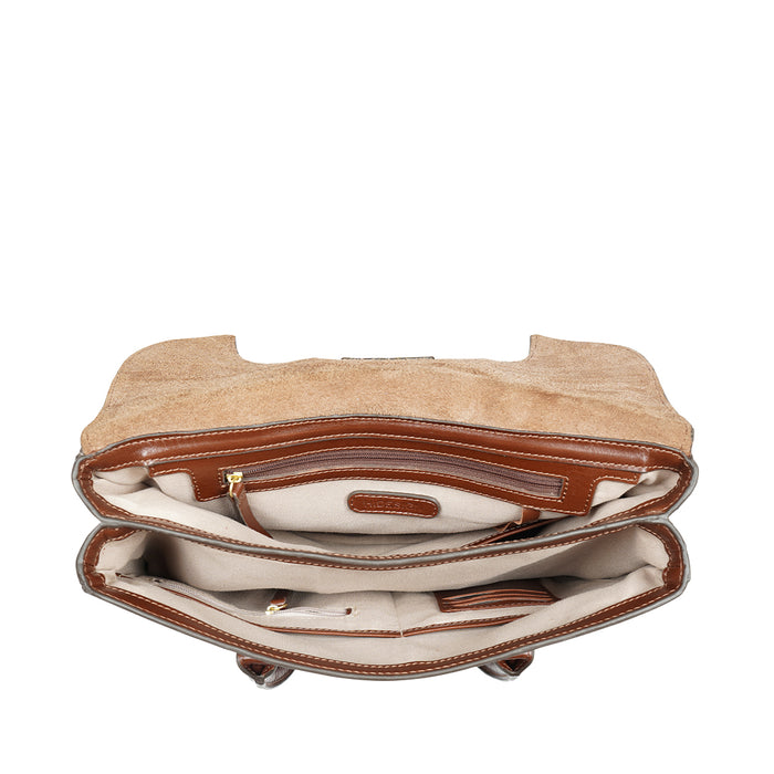 Forest 02 Tan Leather Tote Bag