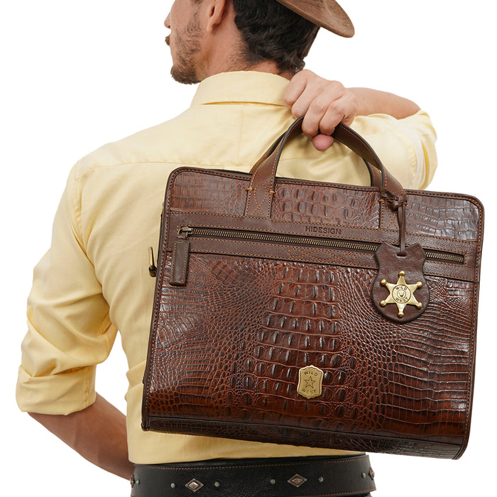 Fort Worth 03 Brown Leather  Briefcase