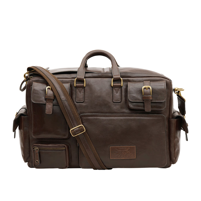 Fort Worth 04 Brown Leather Duffle Bag