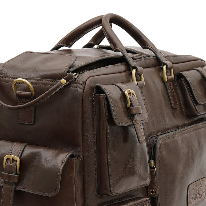 Fort Worth 04 Brown Leather Duffle Bag