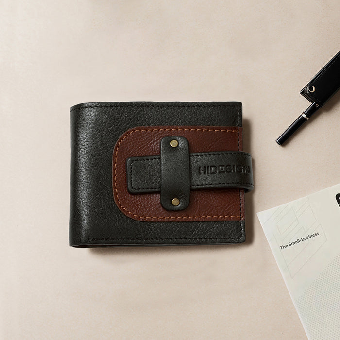 Fort Worth W1 Black Leather Bi-Fold Wallet