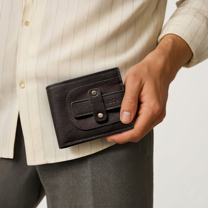 Fort Worth W1 Green Leather Bi-Fold Wallet