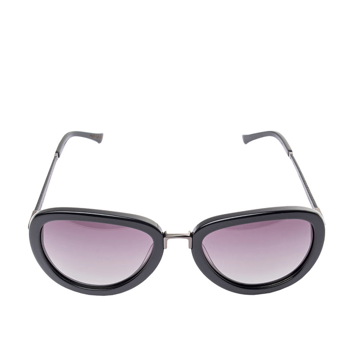 Frizbee Women's Black Round Sunglasses