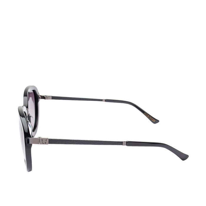 Frizbee Women's Black Round Sunglasses