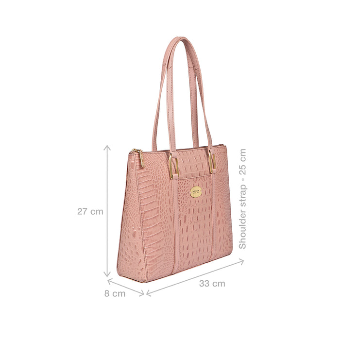 Fuschia 02 Sb Pink Leather Tote Bag