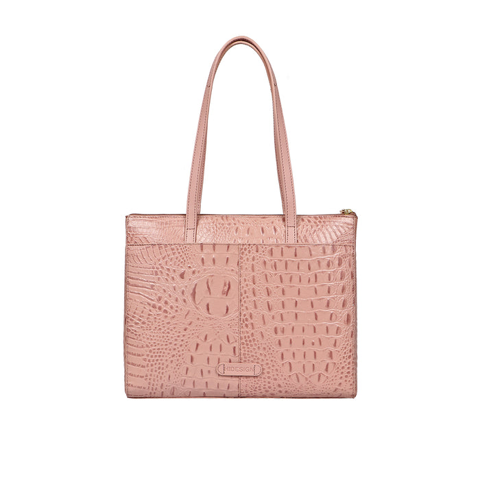 Fuschia 02 Sb Pink Leather Tote Bag