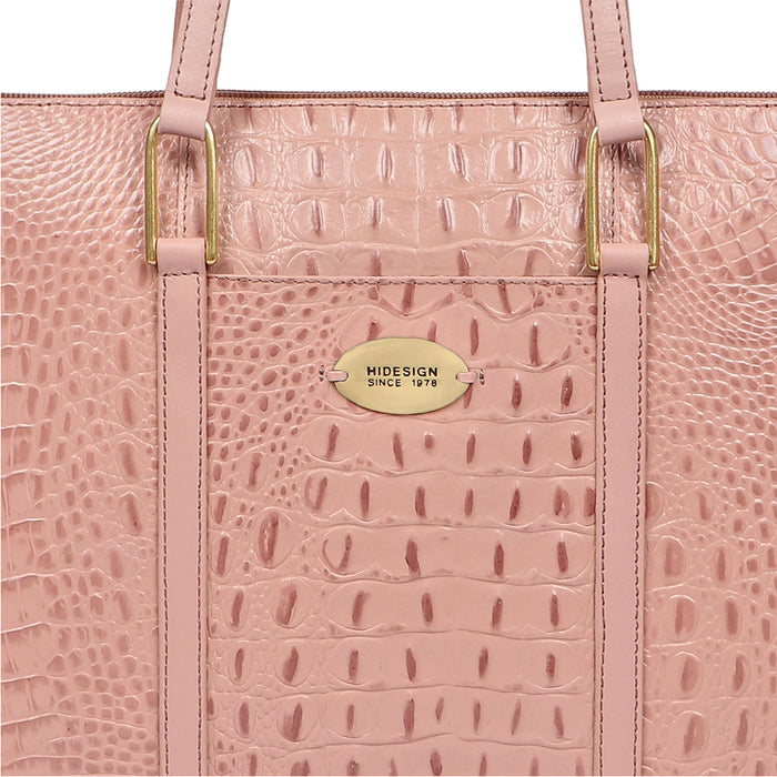 Fuschia 02 Sb Pink Leather Tote Bag