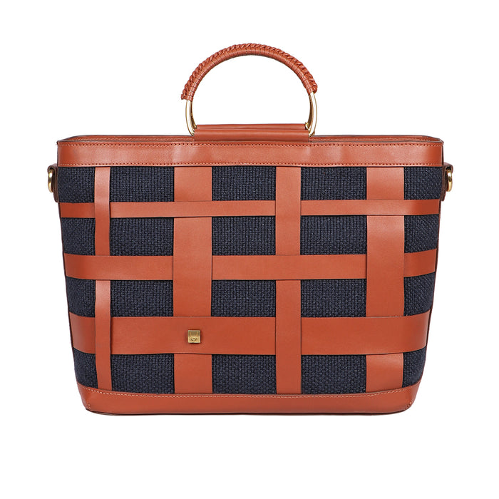 Gabrielle 03 L Leather Basket Bag