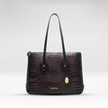 Galaxy 03 Brown Leather Tote Bag