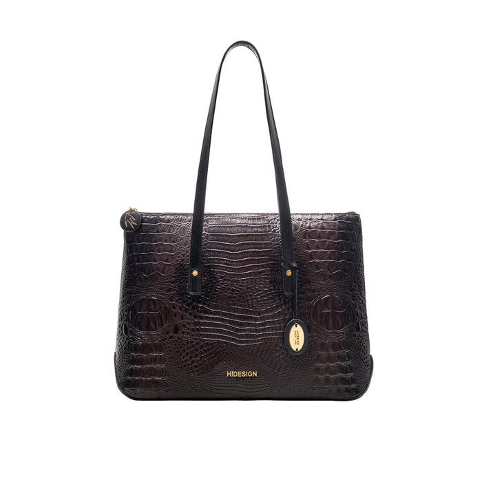 Galaxy 03 Brown Leather Tote Bag