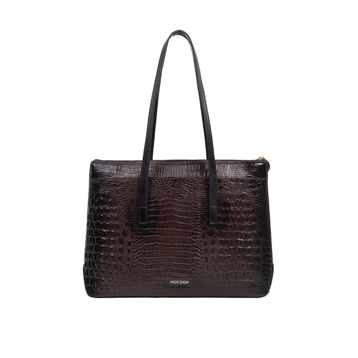 Galaxy 03 Brown Leather Tote Bag