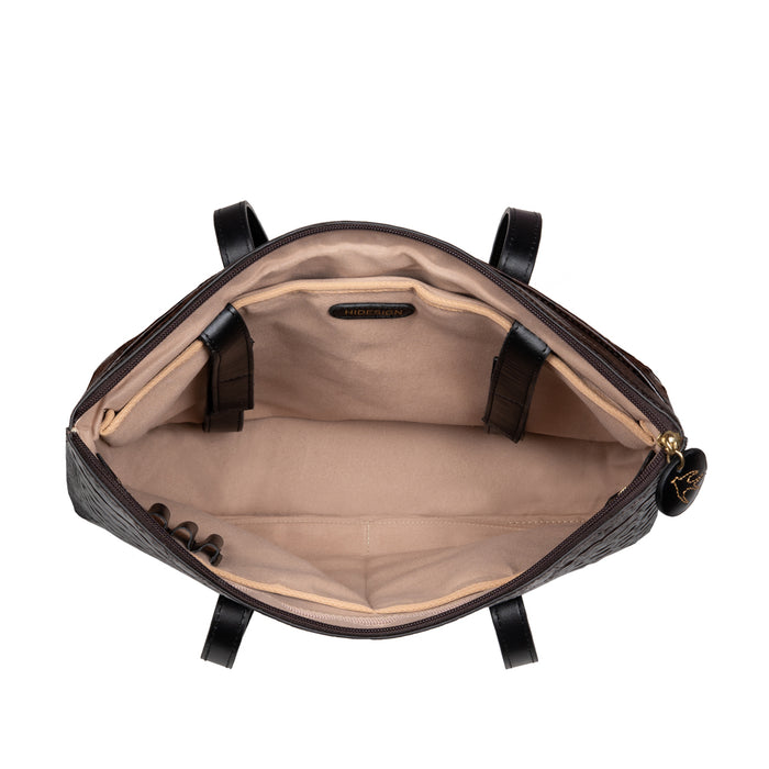 Galaxy 03 Brown Leather Tote Bag