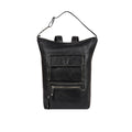 Gangnam 01 Black Leather  Backpack