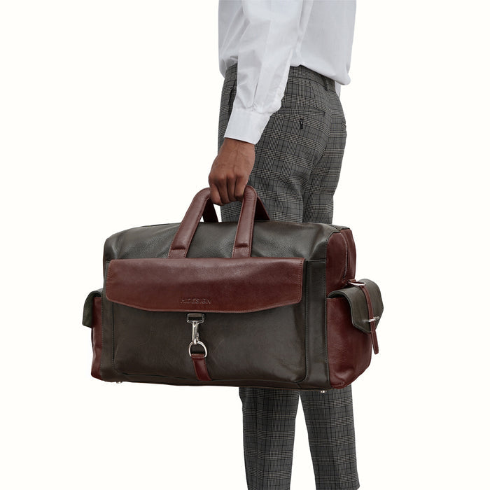 Gangnam 02 Green Leather Duffle Bag