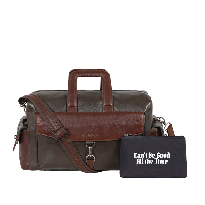 Gangnam 02 Green Leather Duffle Bag