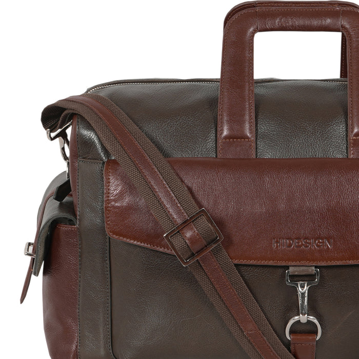 Gangnam 02 Green Leather Duffle Bag