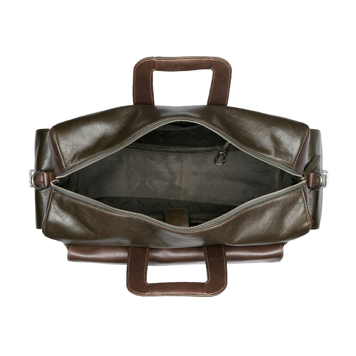 Gangnam 02 Green Leather Duffle Bag