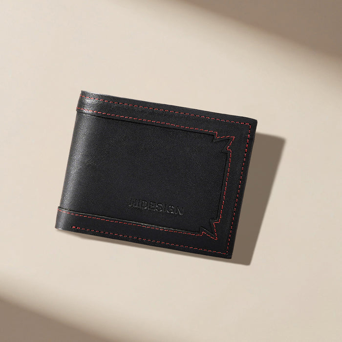 Gangnam W1 Black Leather Bi-Fold Wallet