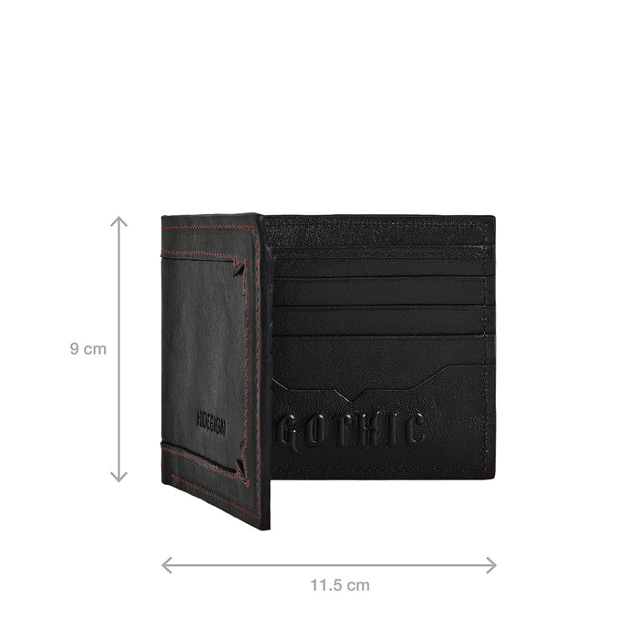 Gangnam W1 Black Leather Bi-Fold Wallet