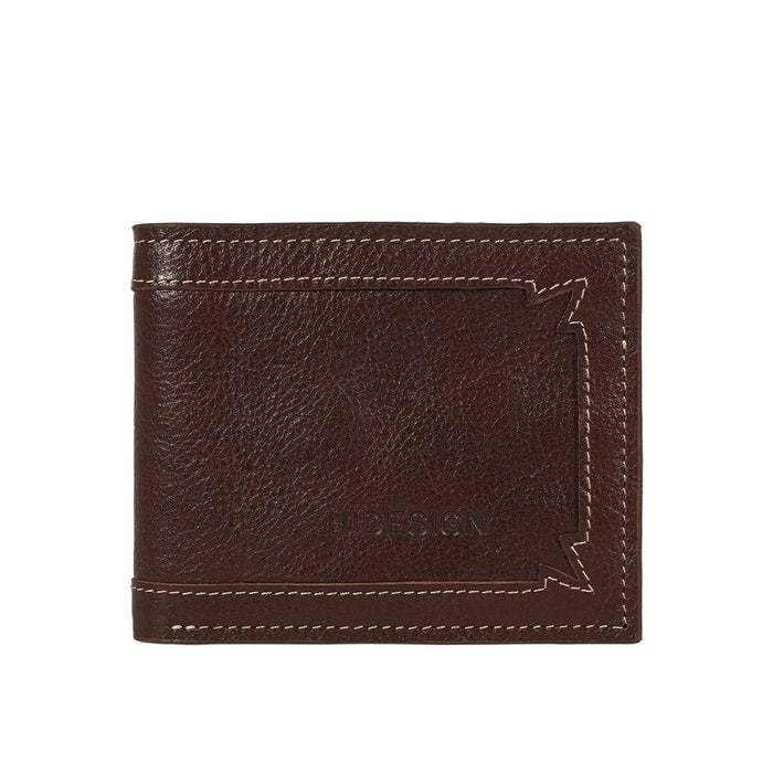 Gangnam W1 Tan Leather Bi-Fold Wallet