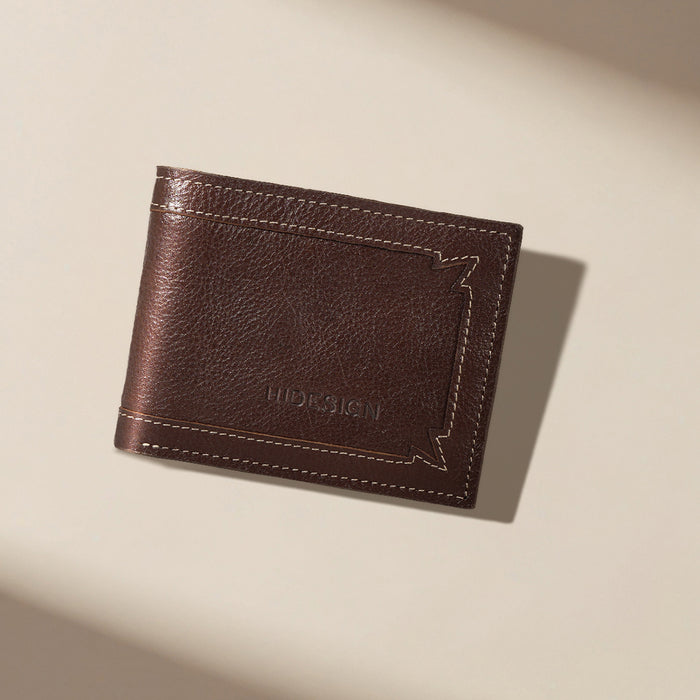 Gangnam W1 Tan Leather Bi-Fold Wallet