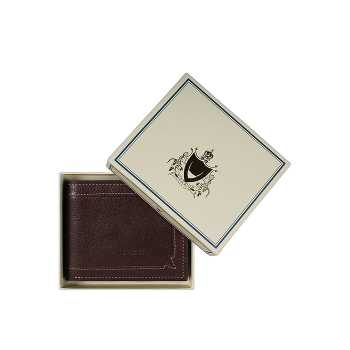 Gangnam W1 Tan Leather Bi-Fold Wallet