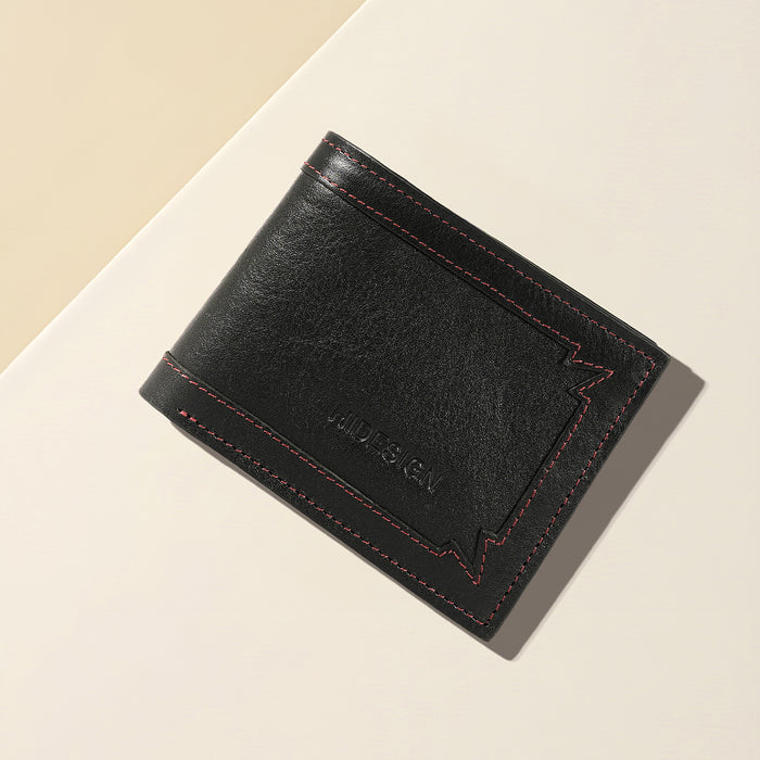 Gangnam W2 Black Leather Bi-Fold Wallet