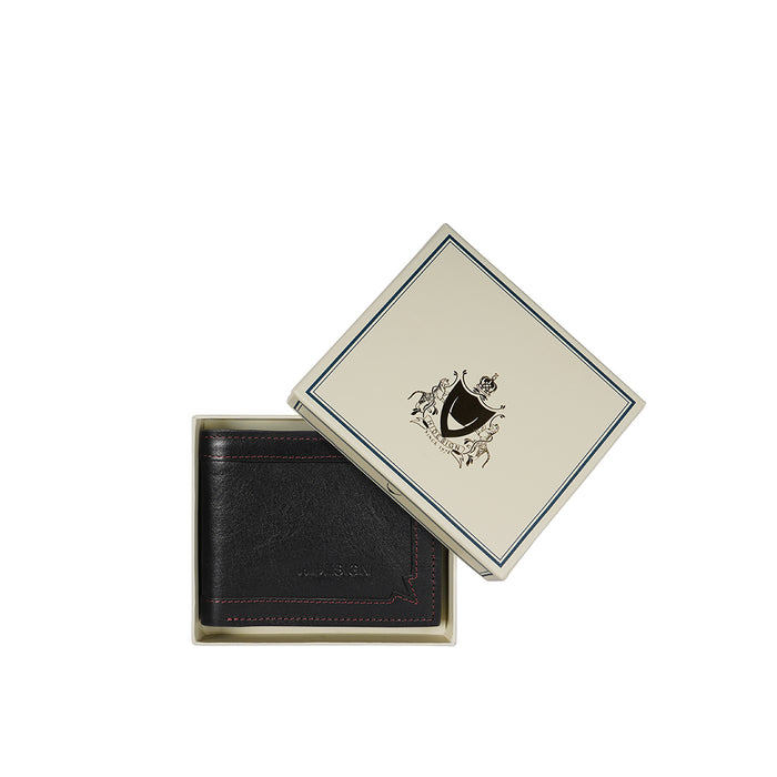 Gangnam W2 Black Leather Bi-Fold Wallet