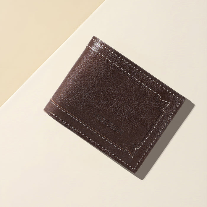 Gangnam W2 Tan Leather Bi-Fold Wallet