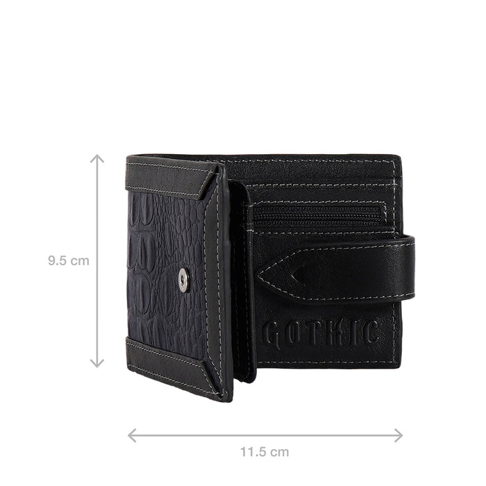 Gangnam W3 Blue Leather Bi-Fold Wallet
