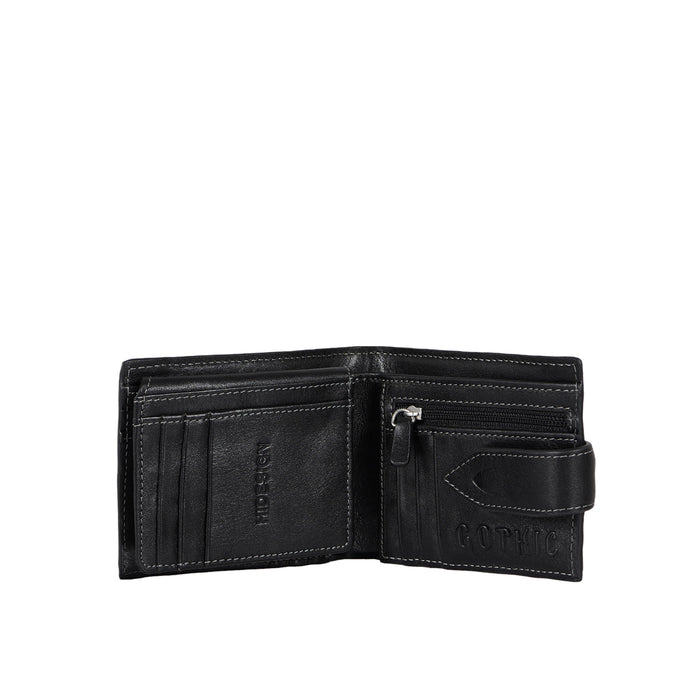 Gangnam W3 Blue Leather Bi-Fold Wallet