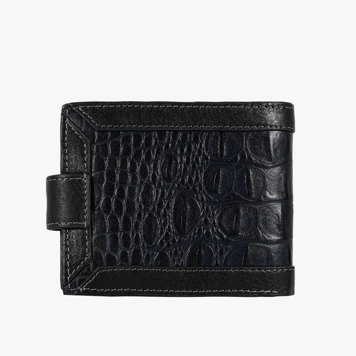Gangnam W3 Blue Leather Bi-Fold Wallet