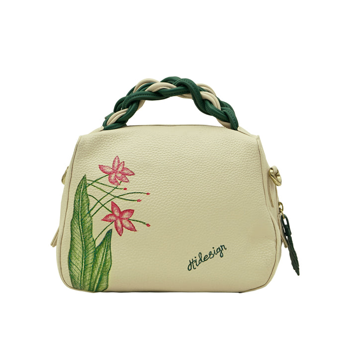Garden 01 White Leather Sling Bag