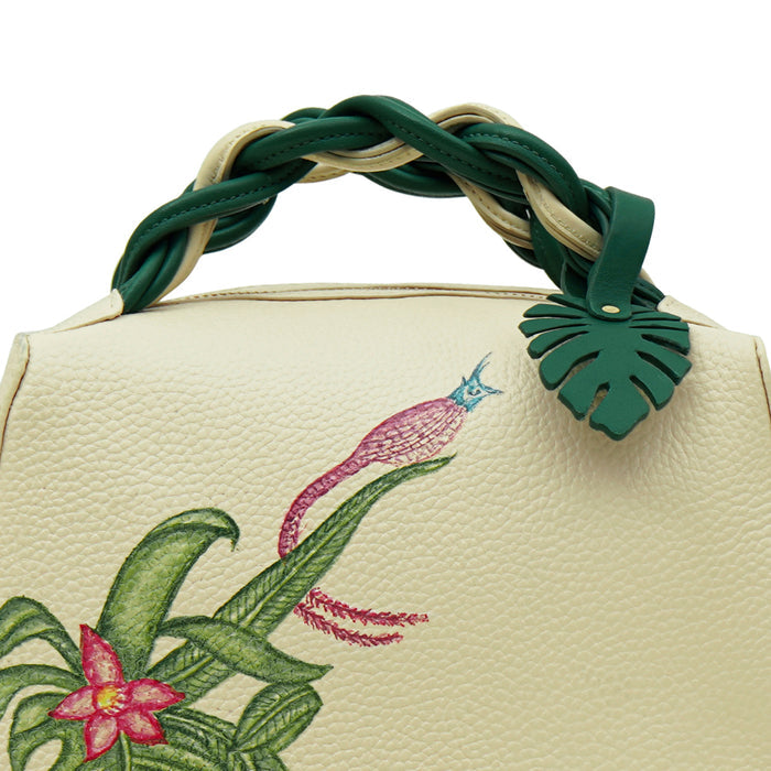 Garden 01 White Leather Sling Bag