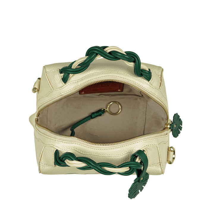 Garden 01 White Leather Sling Bag