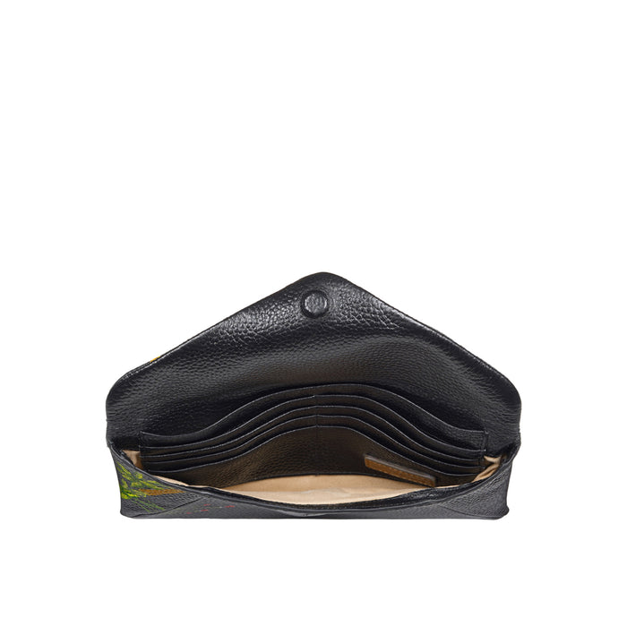 Garden W1 Black Leather Clutch Wallet