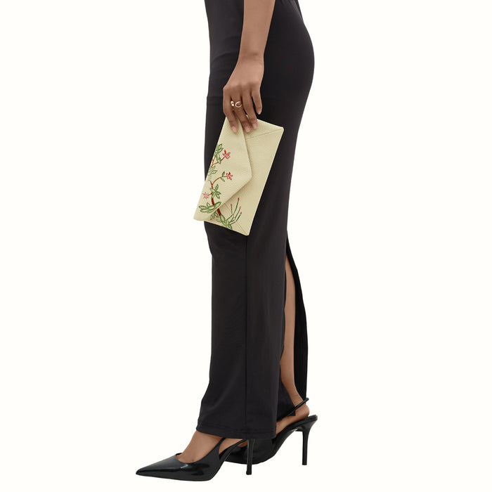 Garden W1 White Leather Clutch Wallet