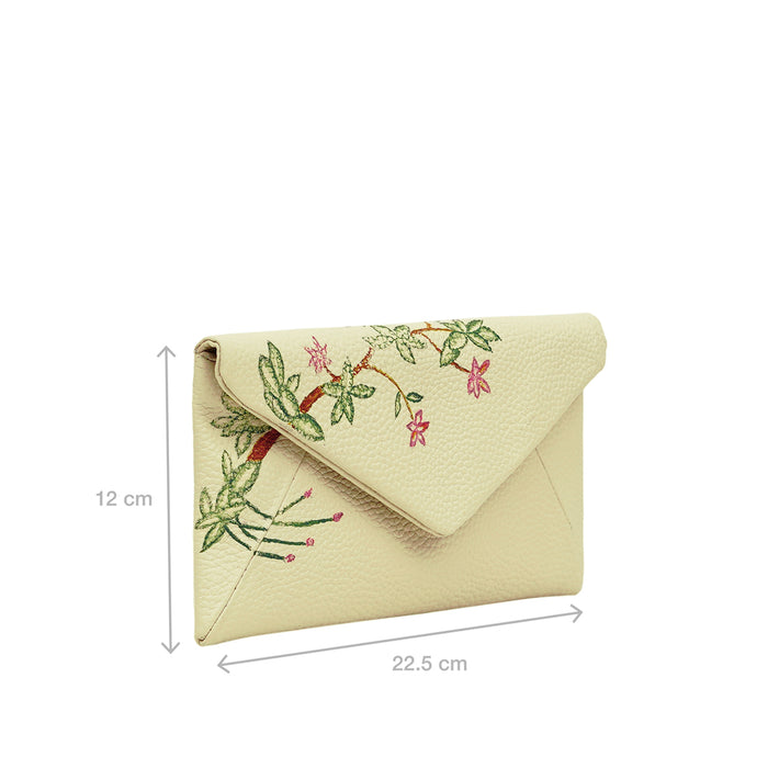 Garden W1 White Leather Clutch Wallet