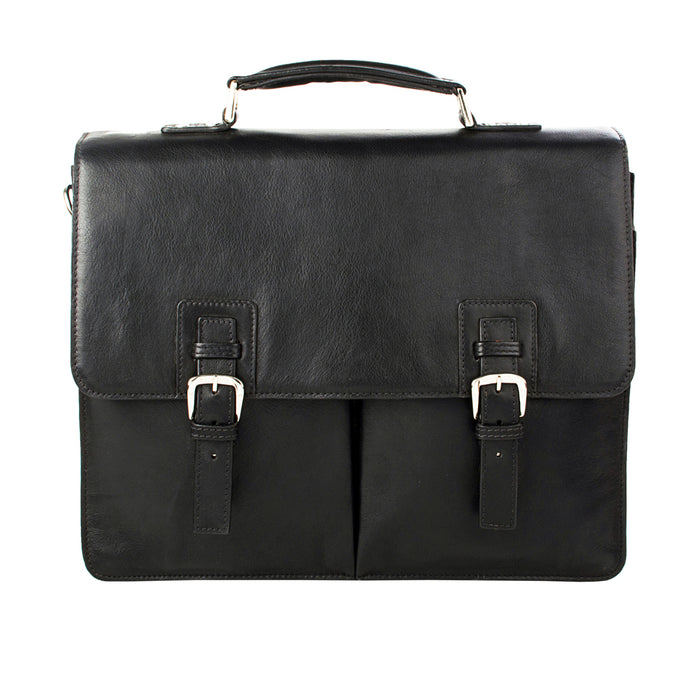 Gareth Hd 827 Black Leather  Briefcase