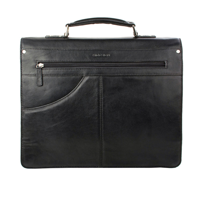 Gareth Hd 827 Black Leather  Briefcase