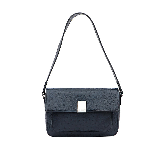 Gatwick-01 Blue Leather Shoulder Bag