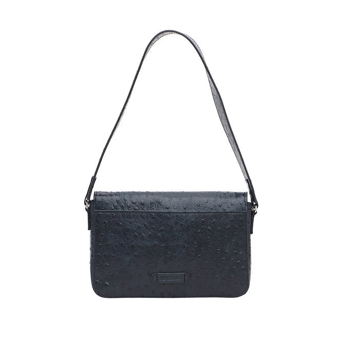 Gatwick-01 Blue Leather Shoulder Bag