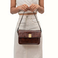 Gatwick-01 Brown Leather Shoulder Bag