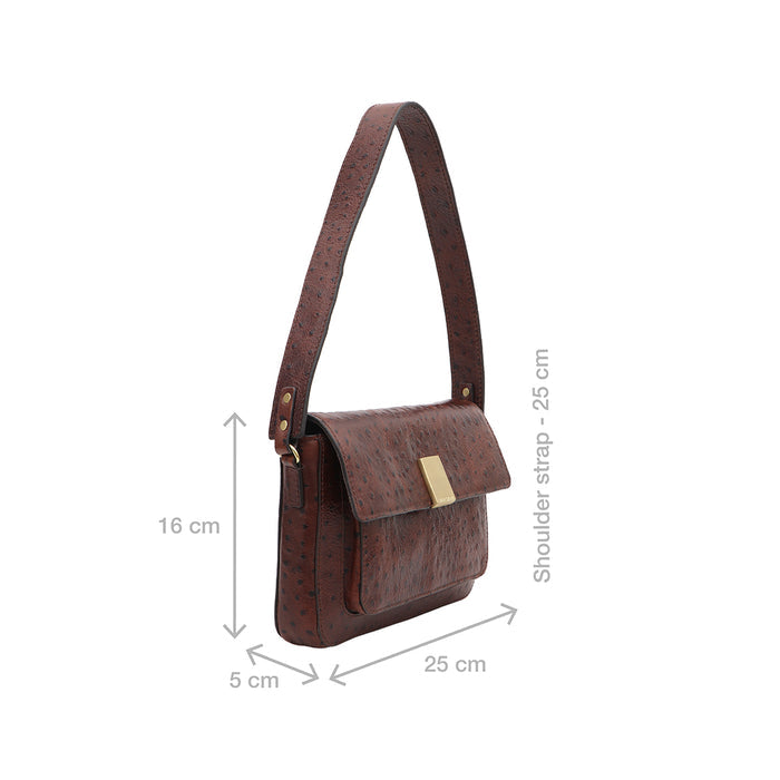 Gatwick-01 Brown Leather Shoulder Bag