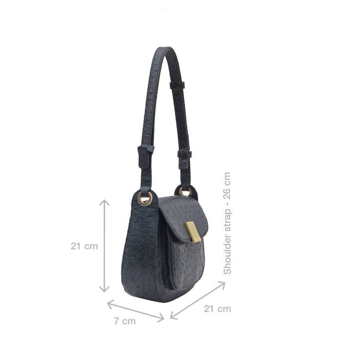 Gatwick-02 Blue Leather Crossbody