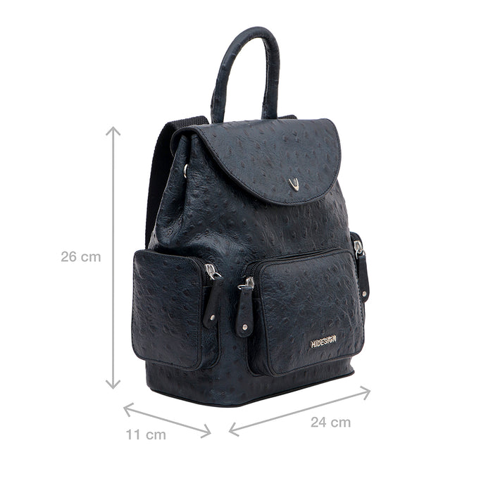 Gatwick-03 Blue Leather Backpack